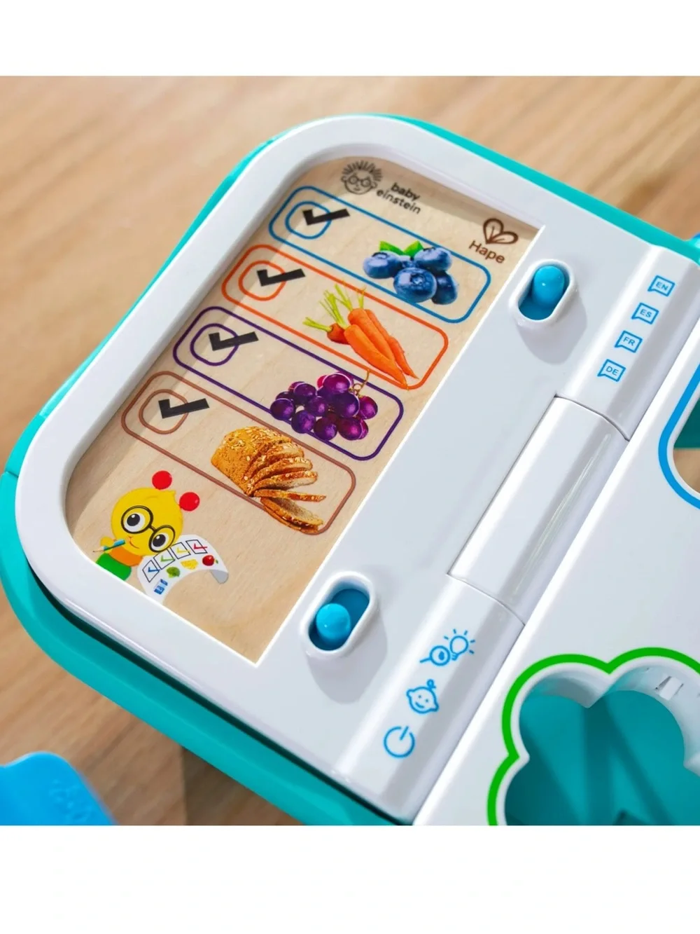 Baby Einstein + Hape Magic Touch Shopping Basket & Shape Sorter Toy